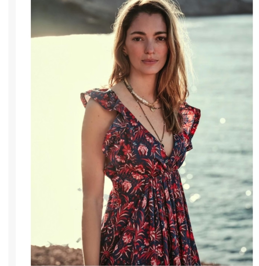 Chufy X MNG Cotton Collab Cotton Floral Print Dress Size Small